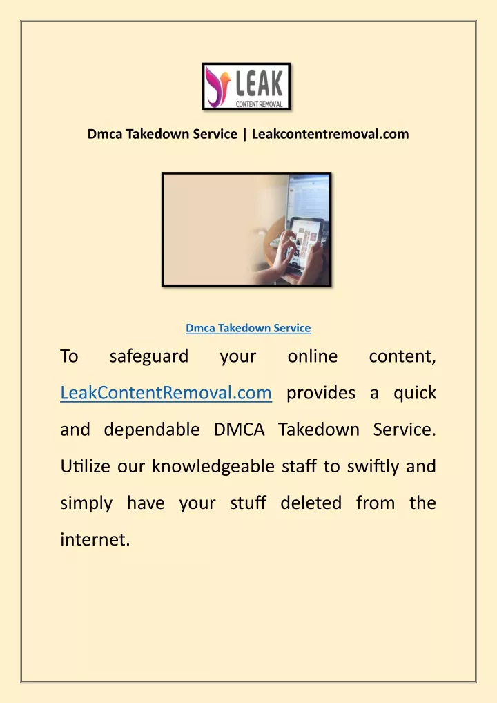 dmca takedown service leakcontentremoval com