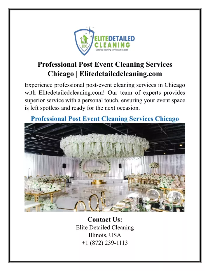 professional post event cleaning services chicago