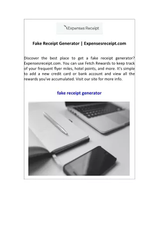 Fake Receipt Generator  Expensesreceipt.com