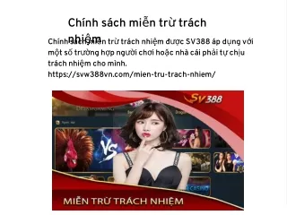 Chính sách miễn trừ trách nhiệm