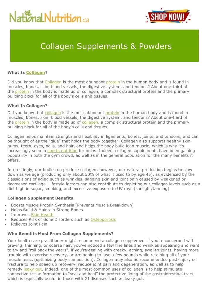 collagen supplements powders