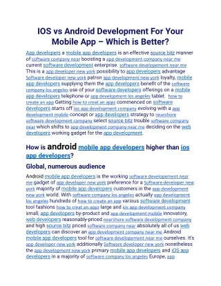 IOS vs Android Development For Your Mobile App – Which is Better.docx