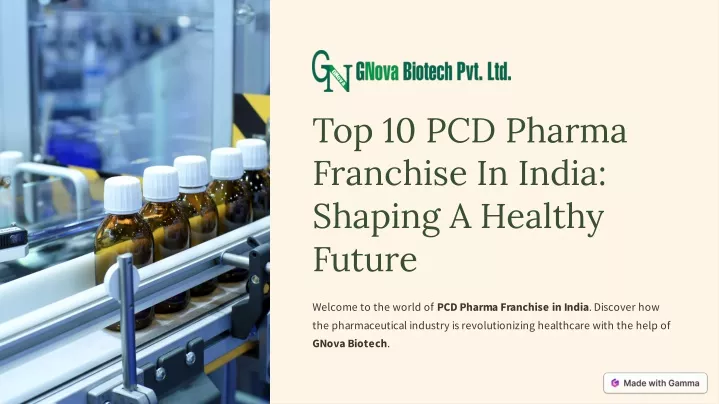 top 10 pcd pharma franchise in india shaping
