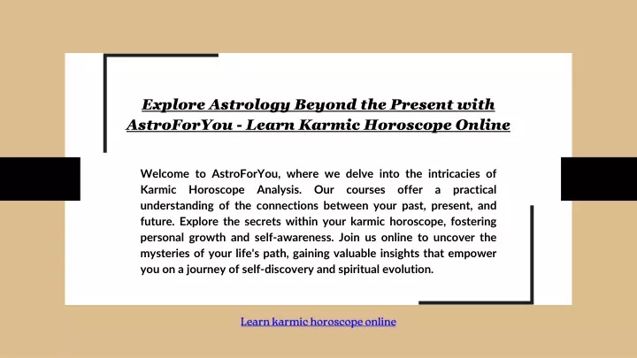 explore astrology beyond the present with