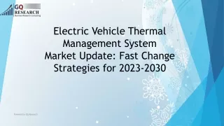 Electric Vehicle Thermal Management System