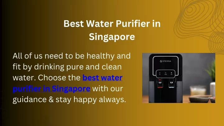 best water purifier in singapore