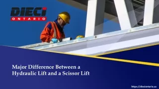 Major Difference Between a Hydraulic Lift and a Scissor Lift