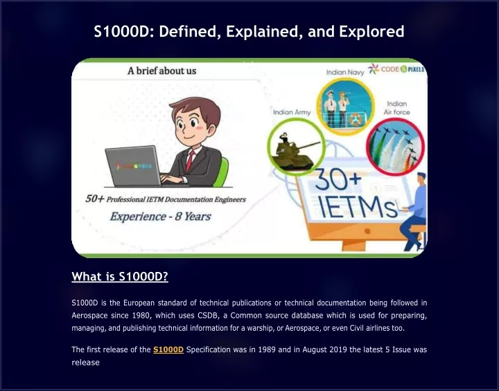 s1000d defined explained and explored