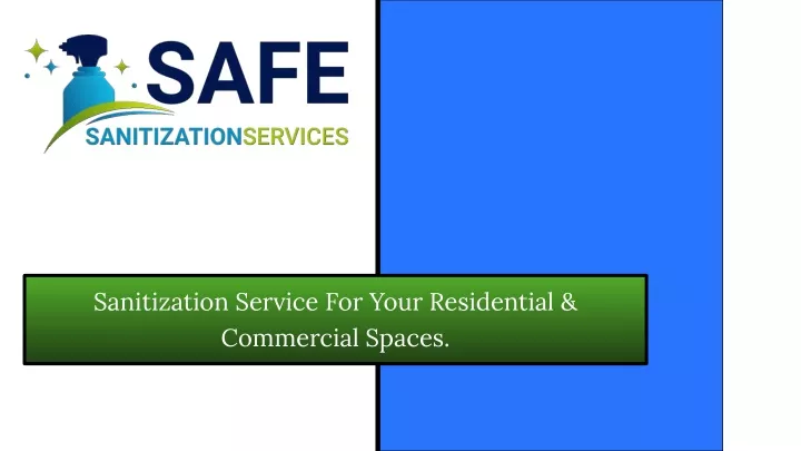 sanitization service for your residential