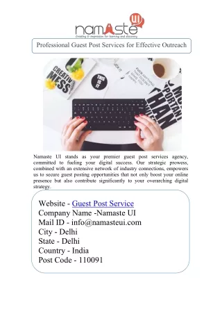 professional guest post services for effective