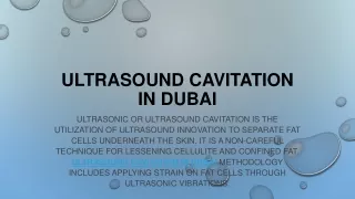 Ultrasound Cavitation in Dubai 2