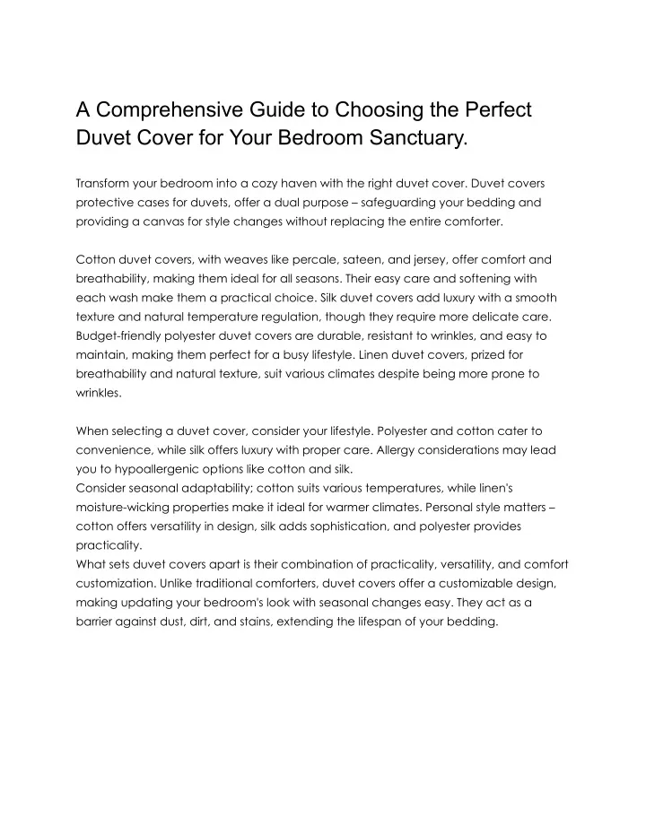 a comprehensive guide to choosing the perfect