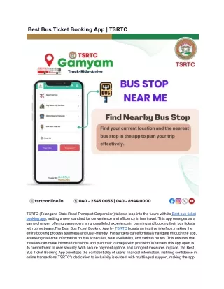 best bus ticket booking app tsrtc