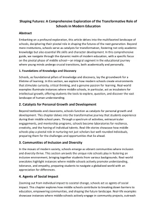 shaping futures a comprehensive exploration