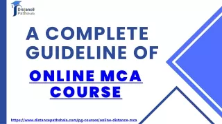 A complete guideline of online mca course