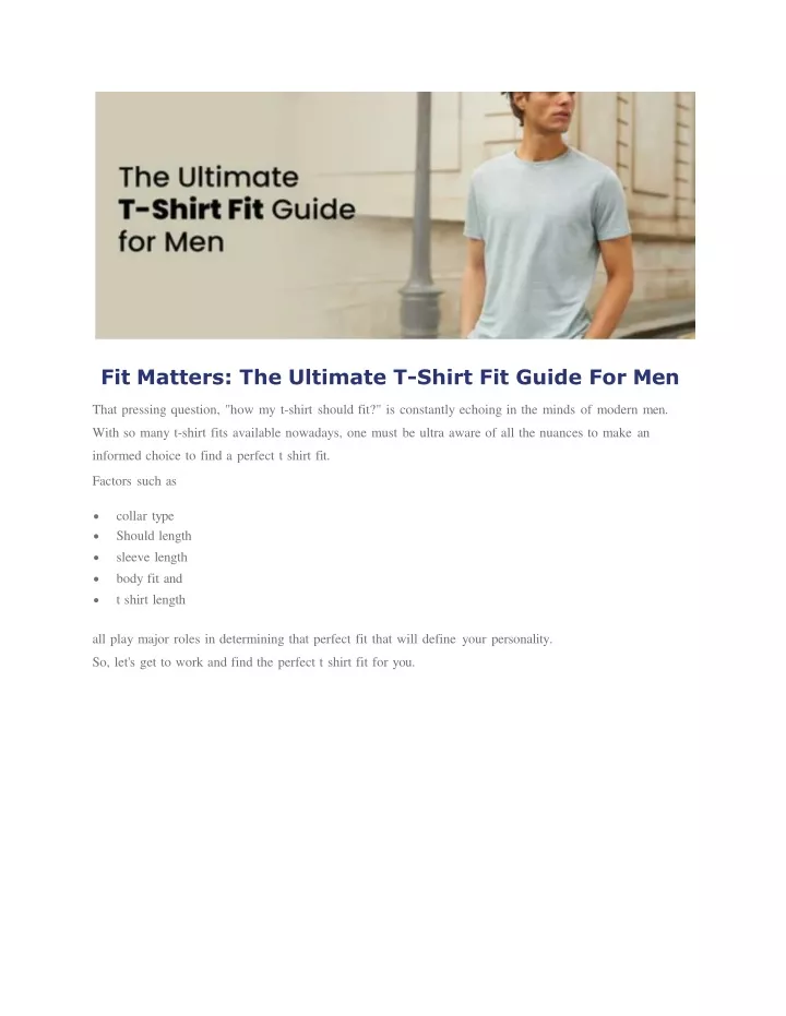 fit matters the ultimate t shirt fit guide