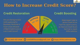 Increase Credit Score | Credit Monitoring 1844-422-2426 | 800creditnow