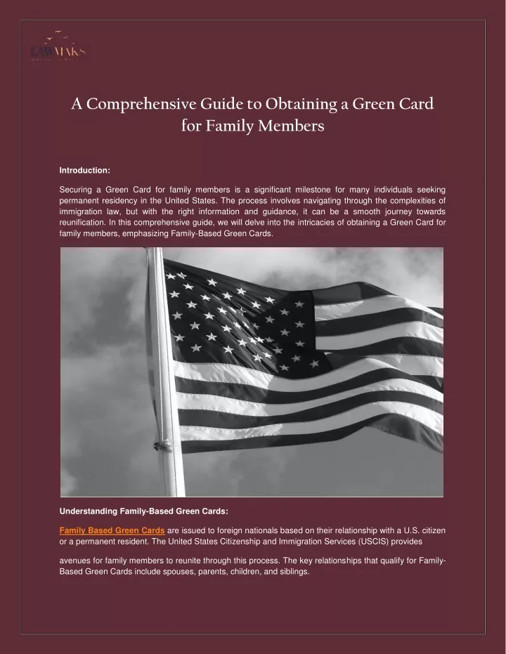 a comprehensive guide to obtaining a green card