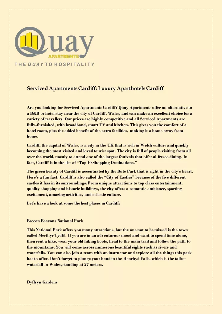 serviced apartments cardiff luxury aparthotels