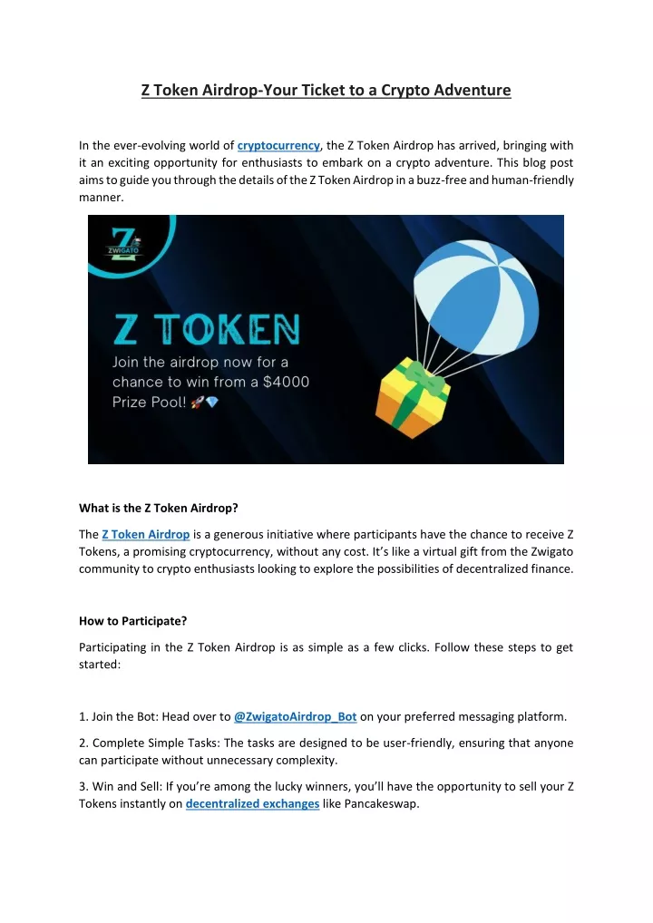 z token airdrop your ticket to a crypto adventure