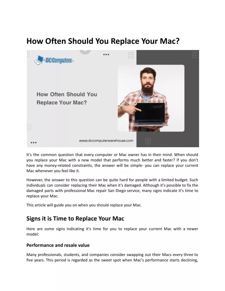 how often should you replace your mac