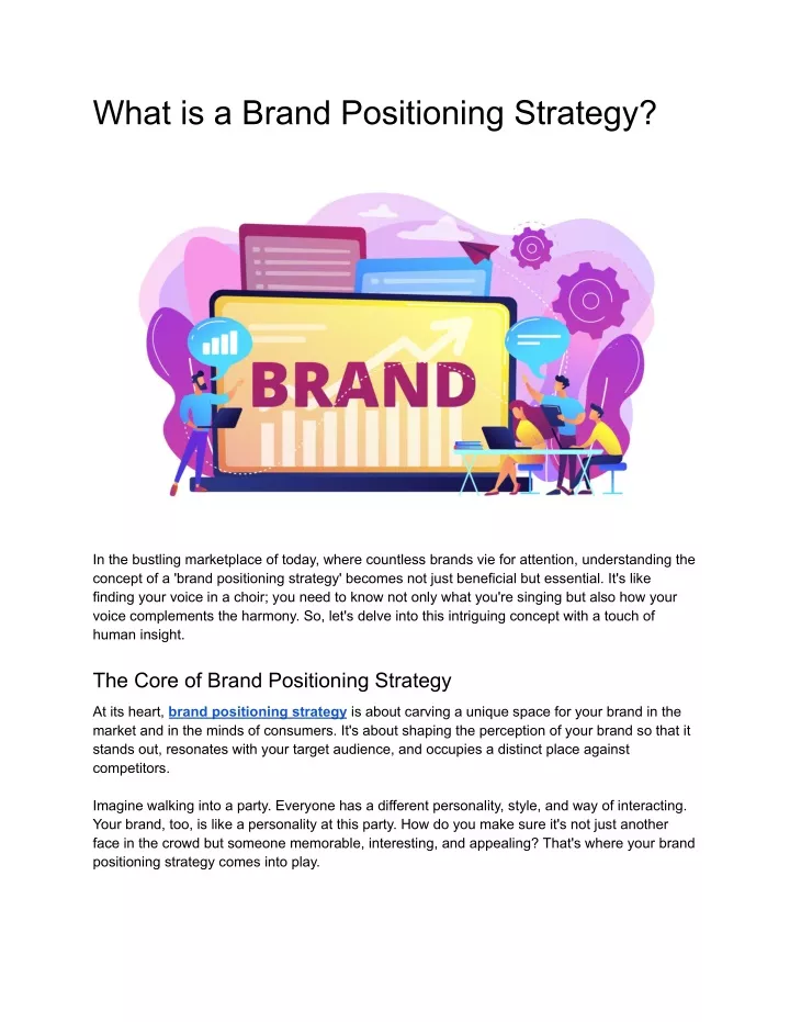 what is a brand positioning strategy