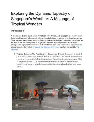 exploring the dynamic tapestry of singapore