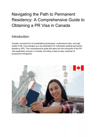 PR VISA CANADA REQUIREMENTS AND DETAILS