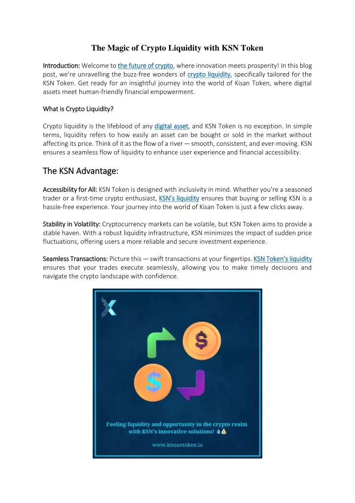 the magic of crypto liquidity with ksn token