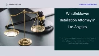 Whistleblower Retaliation Attorney in Los Angeles
