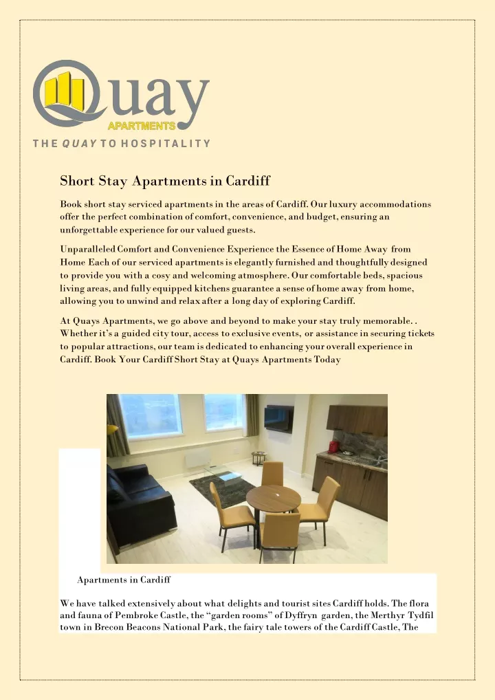 short stay apartments in cardiff