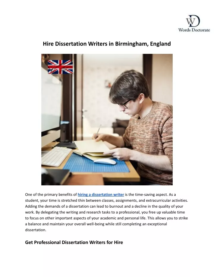 hire dissertation writers in birmingham england