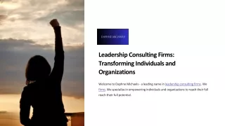 Leadership consulting Firms