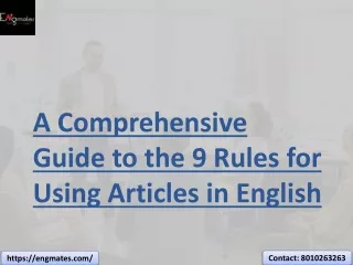 a comprehensive guide to the 9 rules for using articles in english