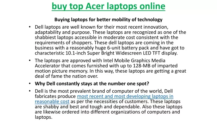 buy top acer laptops online