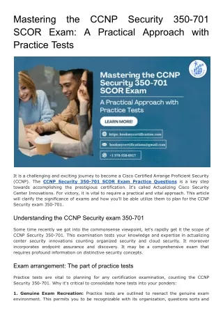 mastering scor exam a practical approach with