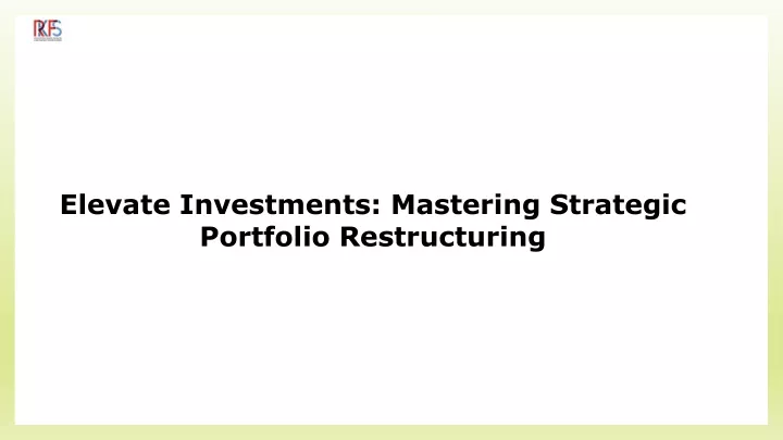 elevate investments mastering strategic portfolio
