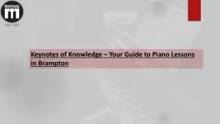 Your Guide to Piano Lessons in Brampton