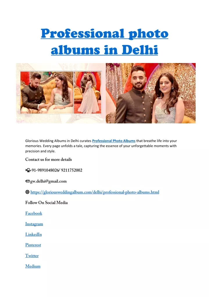 glorious wedding albums in delhi curates