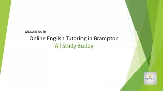 Online English Tutoring Brampton