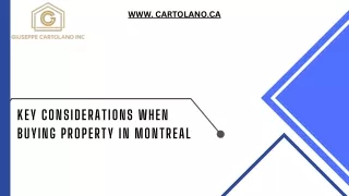 Key Considerations When Buying Property in Montreal