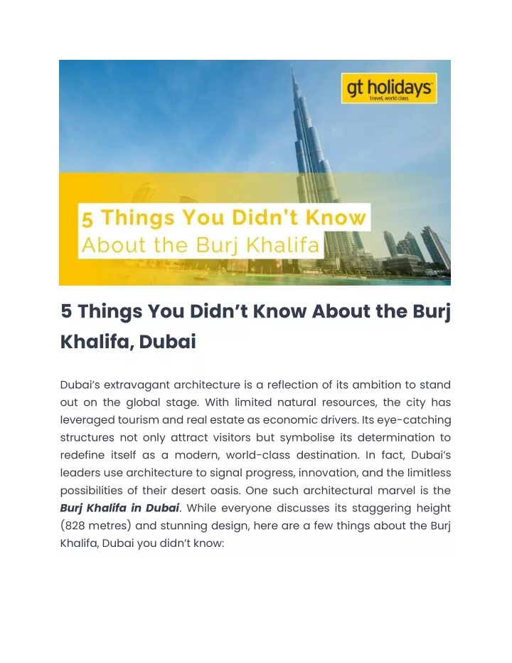 5 things you didn t know about the burj khalifa