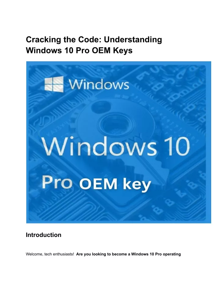 cracking the code understanding windows
