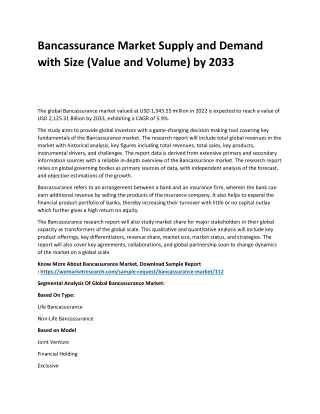 bancassurance market supply and demand with size