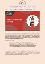 The Essential Guide For fire extinguisher service in Fire Safety - slide 1