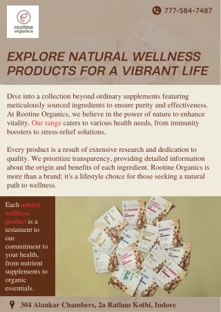 Explore Natural Wellness Products for a Vibrant Life