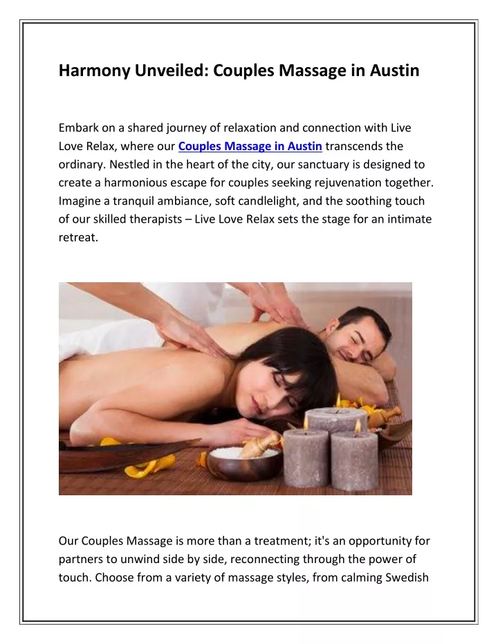 harmony unveiled couples massage in austin