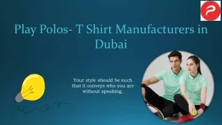 Dubai T Shirt Manufacturers