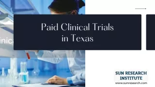 Paid Clinical Trials in Texas