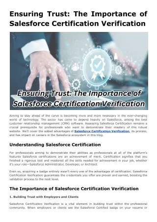 ensuring trust the importance of salesforce